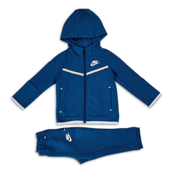 Baby Tracksuits - Nike Tech Hooded Suit - Dk Marina Blue-Dk Marina Blue