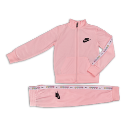 Baby Tracksuits - Nike Girls Sportswear Heart Tape Track Suit - Arctic Punch-Arctic Punch