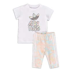 Baby Tracksuits - adidas Girls Originals - White-Pink Tint-Multicolor