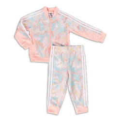 Baby Bodysuits - adidas Girls Originals - Pink Tint-Multicolor-Haze Coral