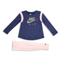 Baby Tracksuits - Nike Girls Air Leggings - Pink Glaze-Pink Glaze