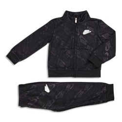 Baby Tracksuits - Nike Girls Sportswear All Over Debossed Track - Black-Black