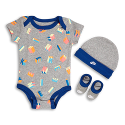 Baby Gift Sets - Nike Boys Sportswear All Over Print Letters - Dk Grey Heather-Dk Grey Heather