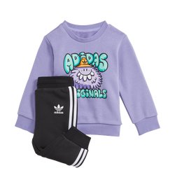 Baby Bodysuits - adidas Originals Set - Light Purple-Black