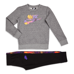 Baby Tracksuits - Nike Sportswear Tie Dye Crew - Carbon Heather-Blk-Purple