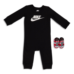 Baby Bodysuits - Nike Newborn  Coverall And Booties - Black-Black