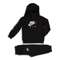 Baby Tracksuits - Nike Boys Air  Hooded Suit - Black-Black