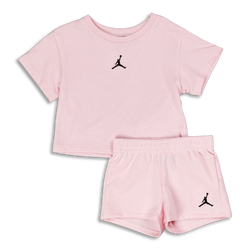 Baby Tracksuits - Jordan Girls Essentials Summer Set - Pink Foam-Pink Foam