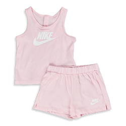 Baby Tracksuits - Nike Girls Sportswear Tank Summer Set - Pink Foam-Pink Foam