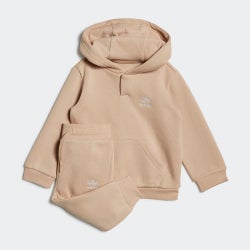 Baby Tracksuits - adidas Adicolor Ess Hooded Suit - Magic Beige-Magic Beige