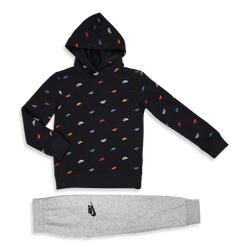 Bebes Tracksuits - Nike Sportswear Futura All Over Print - Black-Multi-Dk Grey Heather
