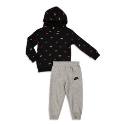 Bebes Tracksuits - Nike Club Aop - Dk Grey Heather-Black