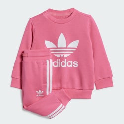 Baby Sweatshirts - adidas Crew Sweatshirt Set - Pink Fusion-Pink Fusion