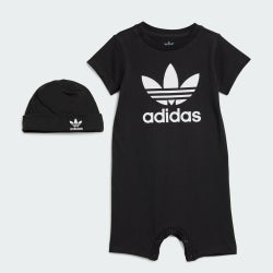 Bebes Tracksuits - adidas Gift Set Jumpsuit And Beanie - Black-Black