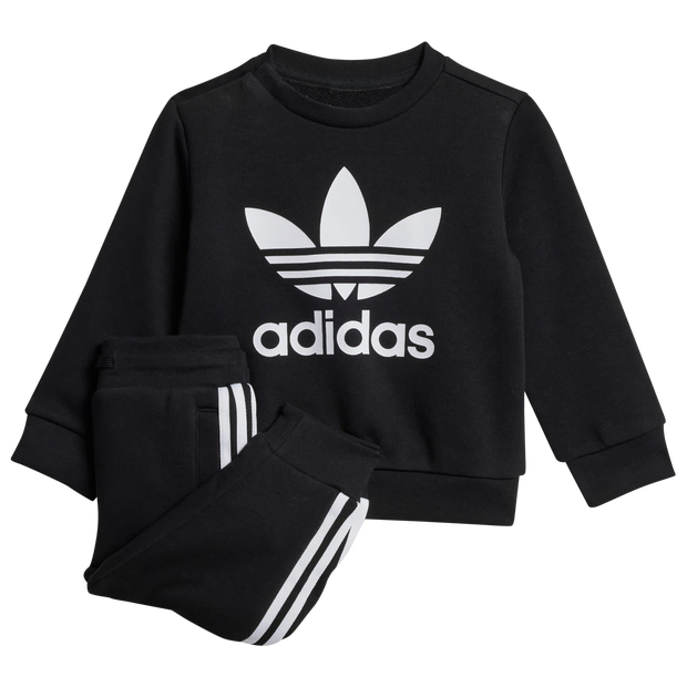 Image of Adidas Crew unisex Tute da ginnastica - Nero - Jersey di cotone - Foot Locker035