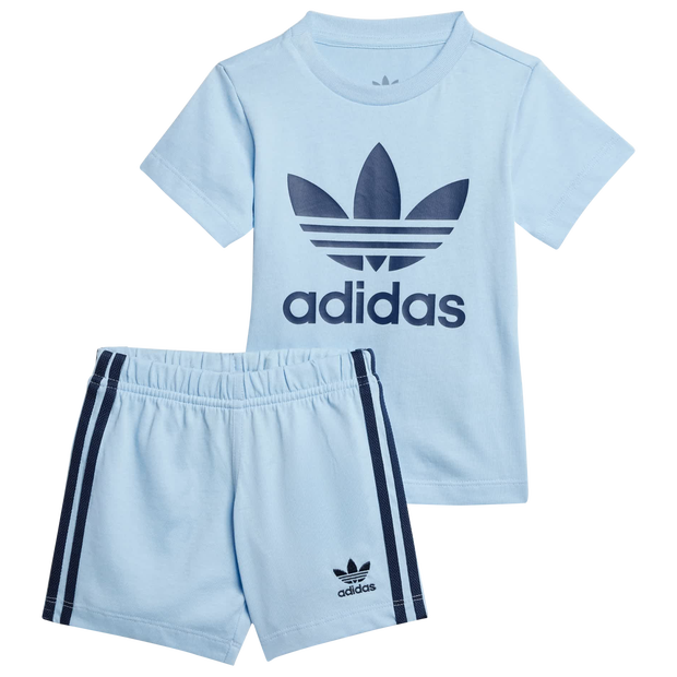 Image of Adidas Shorts Tee Set unisex Tute da ginnastica - Blu - Jersey di cotone - Foot Locker035