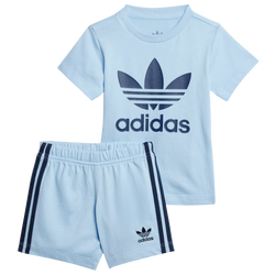 Baby Tracksuits - adidas Shorts Tee Set - Clear Sky-Clear Sky