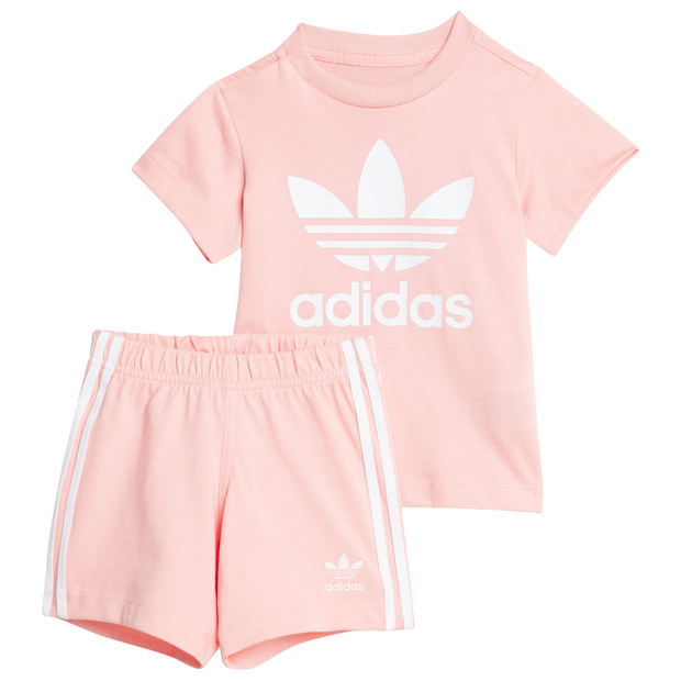 Image of Adidas Shorts Tee Set unisex Tute da ginnastica - Rosa - Jersey di cotone - Foot Locker035