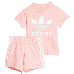 Baby Tracksuits - adidas Shorts Tee Set - Semi Pink Spark-Semi Pink Spark