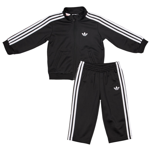 Adidas Firebird Neonato - Tute da ginnastica Nero - Taglia 75 - 80 CM - Poly Tricot