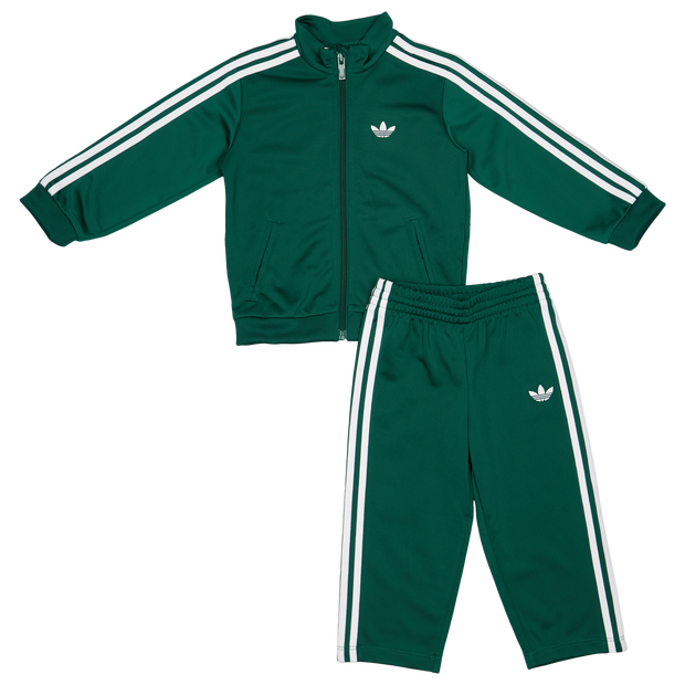 Adidas Firebird Neonato - Tute da ginnastica Verde - Taglia 63 - 68 CM - Poly Tricot