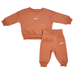 Baby Tracksuits - Nike Essential Crew - Mineral Clay-White