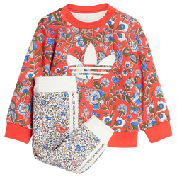Baby Tracksuits - adidas Originals X Liberty London Crew Set Kids - Semi Lucid Red-Multicolor