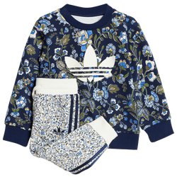 Baby Tracksuits - adidas Originals X Liberty London Crew Set Kids - Night Indigo-Multicolor