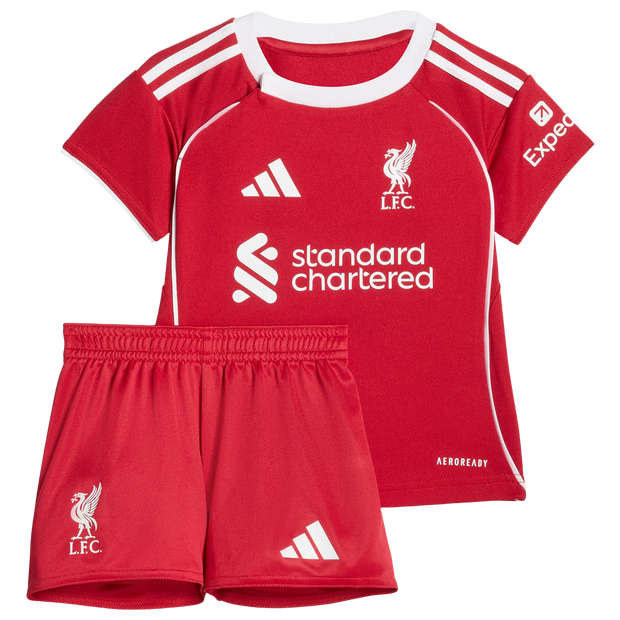 Adidas Liverpool Fc 25/26 Home Kit Neonato - Maglie/Repliche Rosso - Taglia 69 - 74 Cm - Poly Mesh