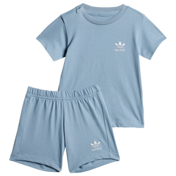 Bebes Tracksuits - adidas Shorts Tee Set - Tactile Blue-Tactile Blue