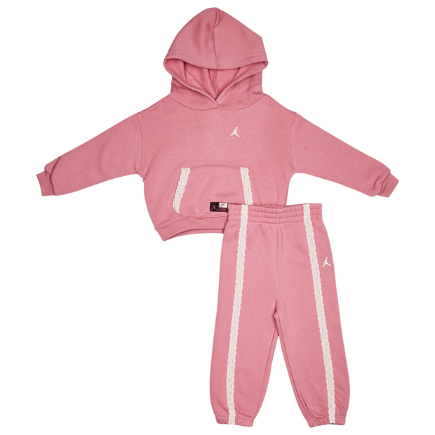 Jordan Lace Trainingspakken Baby - Roze - Maat 74 - 80 CM - Katoen Fleece