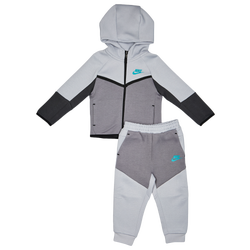 Baby Tracksuits - Nike Tech Colorblock - Wolf Gray-Wolf Gray