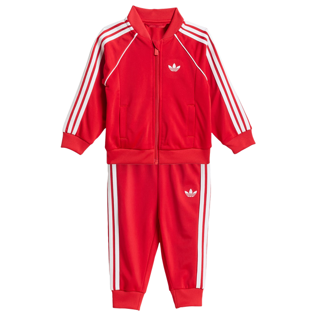 Adidas Sst Tracksuit Bébé - Survêtements, Rouge - Taille 69 - 74 CM - Poly Mesh