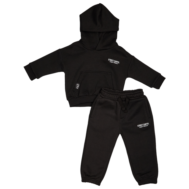 Street Cartel Pure Hoodies Baby - Zwart - Maat 75 - 80 CM - Katoen Fleece