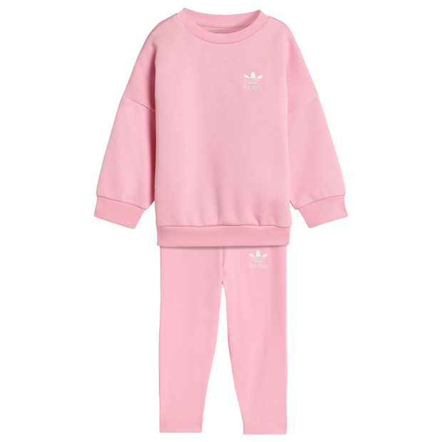 Adidas Oversized Crew Leggings Set Neonato - Tute da ginnastica Rosa - Taglia 57 - 62 CM - Jersey di cotone