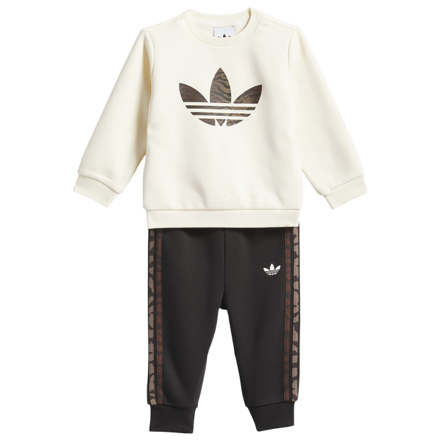 Adidas Loose Crew Set Bébé - Survêtements, Blanc - Taille 57 - 62 CM - Jersey de coton