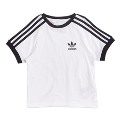 Pre School T-Shirts - adidas 3Stripe - White-Black-Black