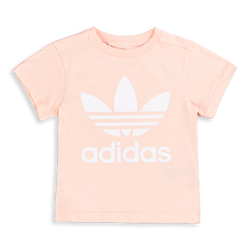 Pre School T-Shirts - adidas Girls Adicolor Shortsleeve - Haze Coral-White