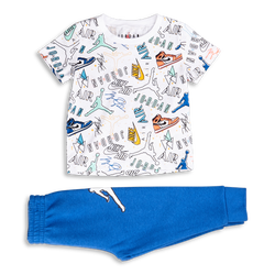 Pre School Tracksuits - Jordan Boys  All Over Logo - Game Royal-Game Royal