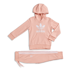 Pre School Tracksuits - adidas Adicolor Hooded - Haze Coral-White