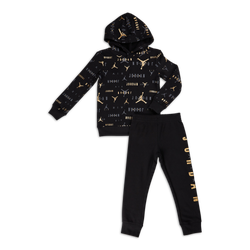 Pre School Tracksuits - Jordan Boys Hooded - Black-Gold