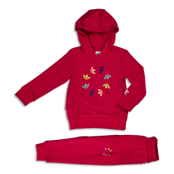 Pre School Tracksuits - adidas Girls Adicolor Bold Hooded Suit - Bold Pink-Bold Pink