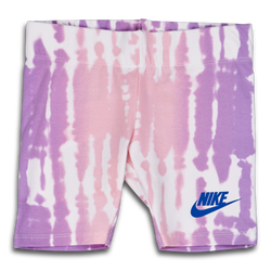 voorschools Korte Broeken - Nike Girls Club Tie Dye All Over Print Bikeshort - Arctic Punch-Arctic Punch