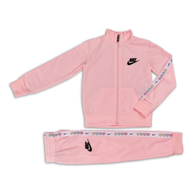 Nike Girls Sportswear Heart Tape Track Suit - Scuola materna Tracksuits
