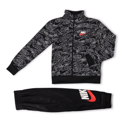 Pre School Tracksuits - Nike Boys Sportswear Futura All Over Print Track Suit - Black-Black