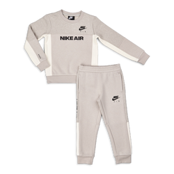 Pre School Tracksuits - Nike Boys Air Crew Suit - Lt Iron Ore-Lt Iron Ore