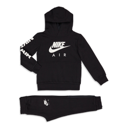 Pre School Tracksuits - Nike Boys Air Hooded Suit - Black-Black