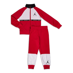 Pre School Tracksuits - Jordan Girls Air Block Tape Track Suit - Pink Foam-Pink Foam