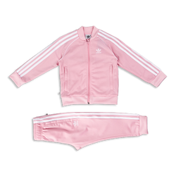 Pre School Tracksuits - adidas Girls Superstar Track Suit - True Pink-White