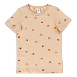 Pre School T-Shirts - Puma X Tiny Aop Shortsleeve Tee - Winter Wheat-Winter Wheat